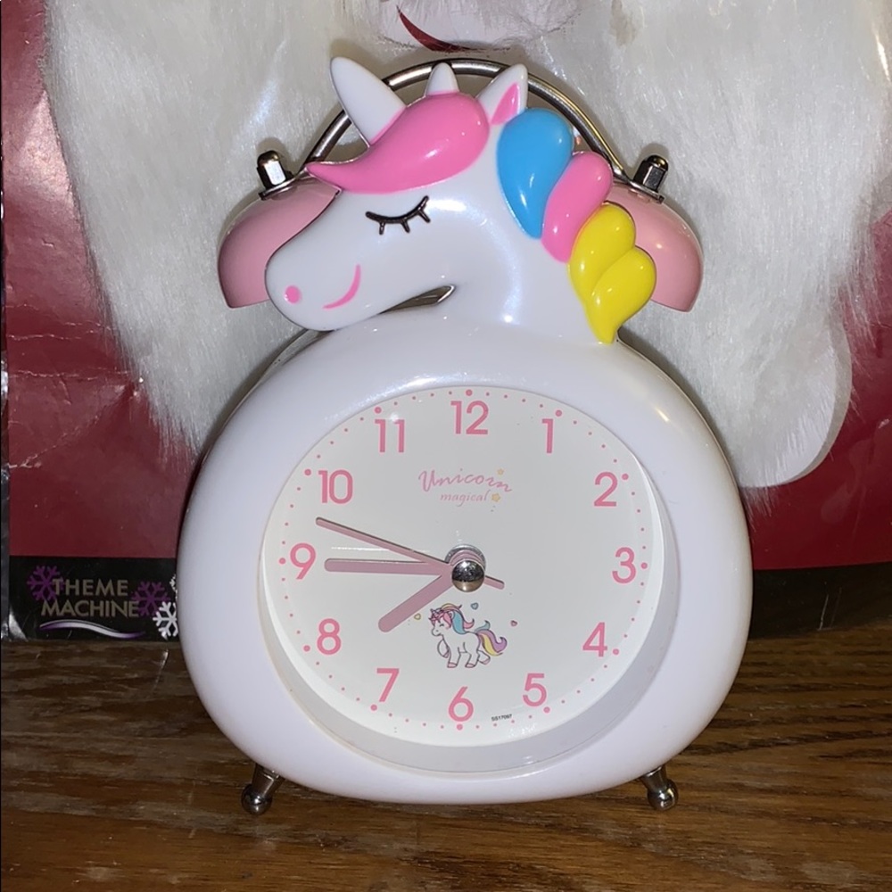 New Unicorn Alarm clock push light